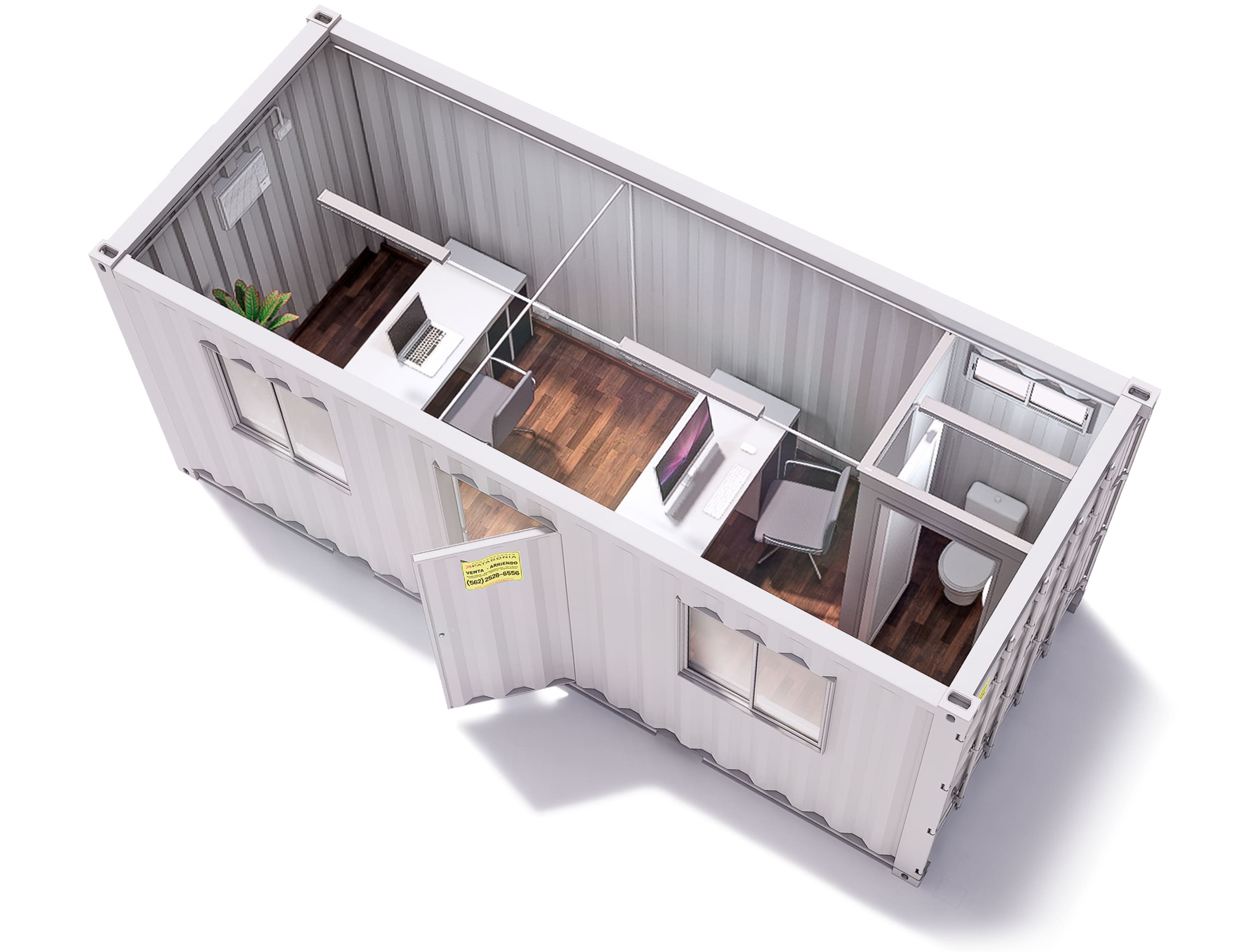 Oficina-Container-Sin-Forrar-20-Pies-Vista-3
